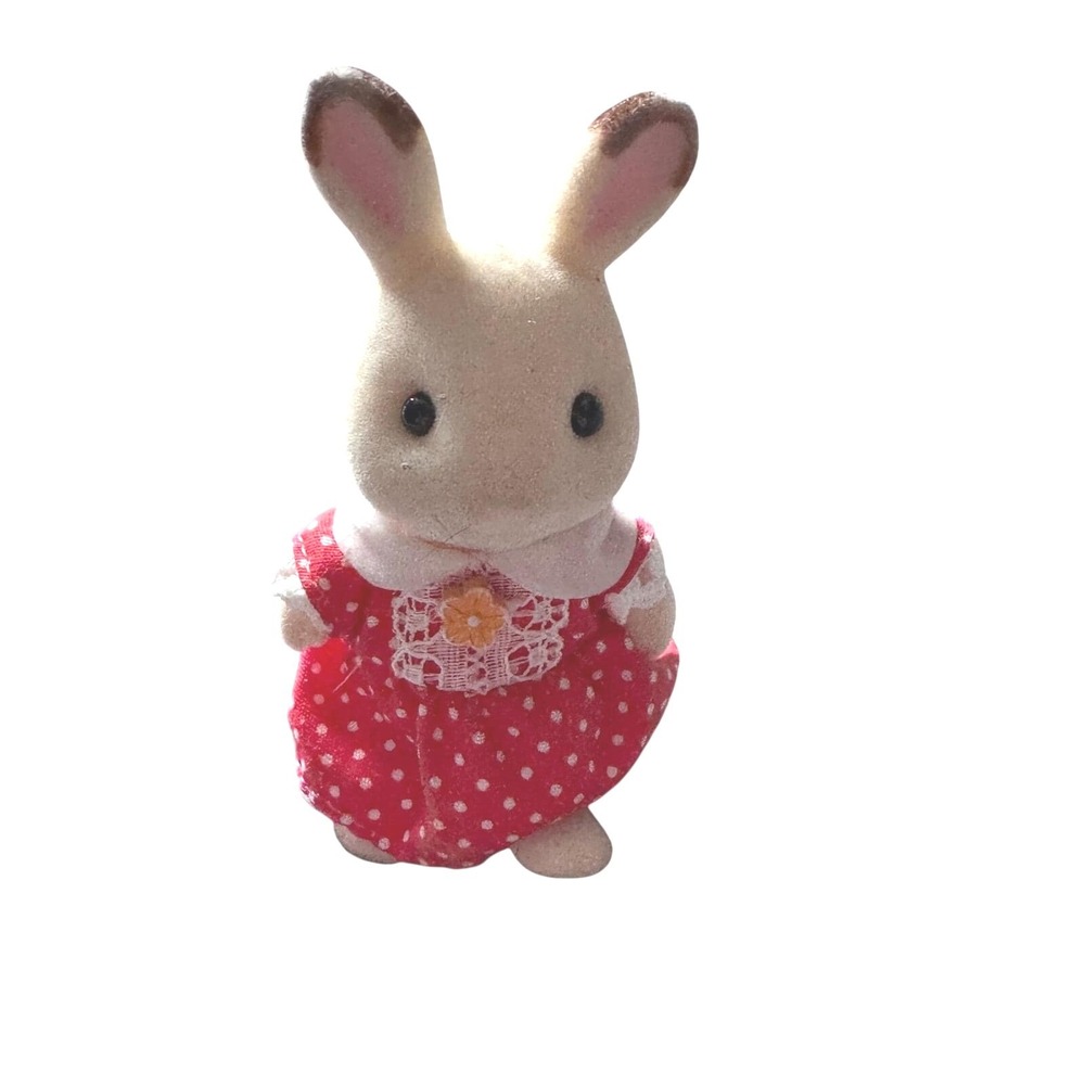 Calico Critters Red Polka Dot Dress Bunny Sylvanian Families